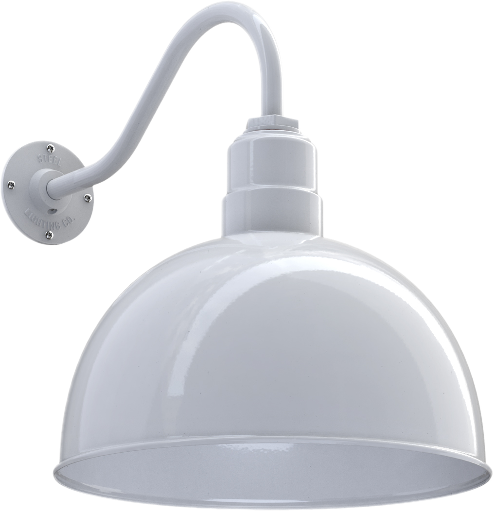 Hollywood Bowl Color White Interior Color White with a 16" Gooseneck