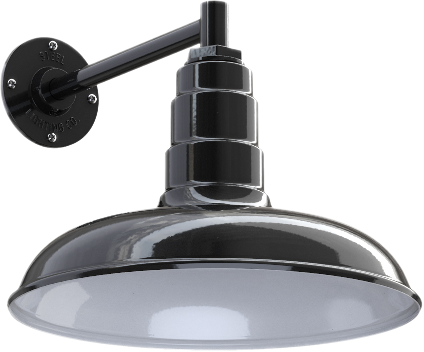 Topanga Color Black Interior Color White with a 11" Straight Arm