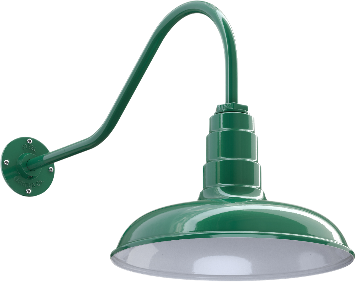 Topanga Color Green Interior Color White with a 23" Gooseneck
