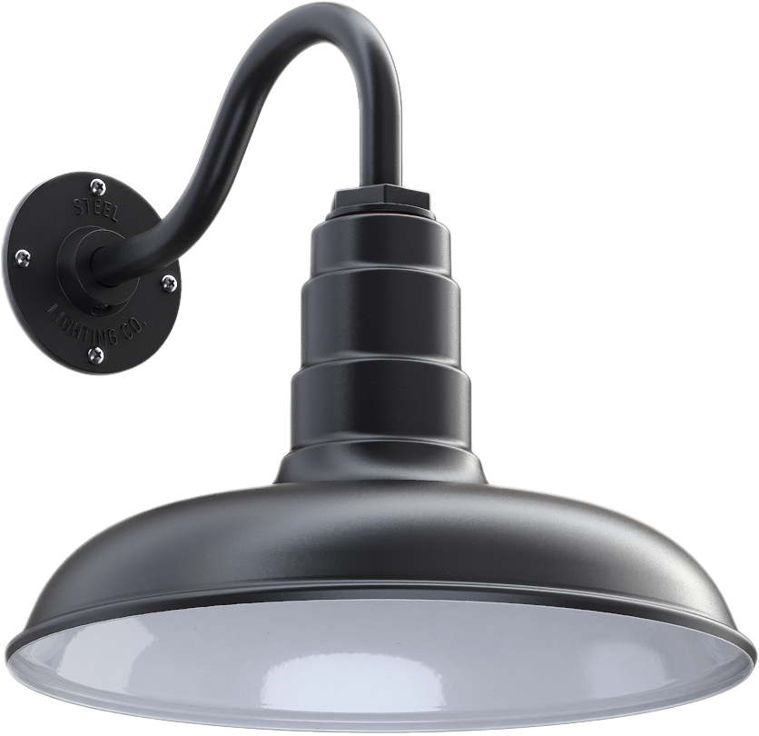 Topanga Color Matte Black Interior Color White with a 11" Gooseneck