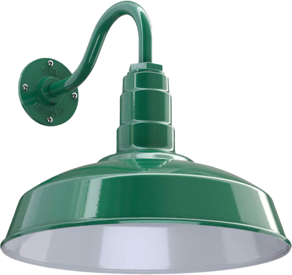 Gardena Color Green Interior Color White with a 11" Gooseneck