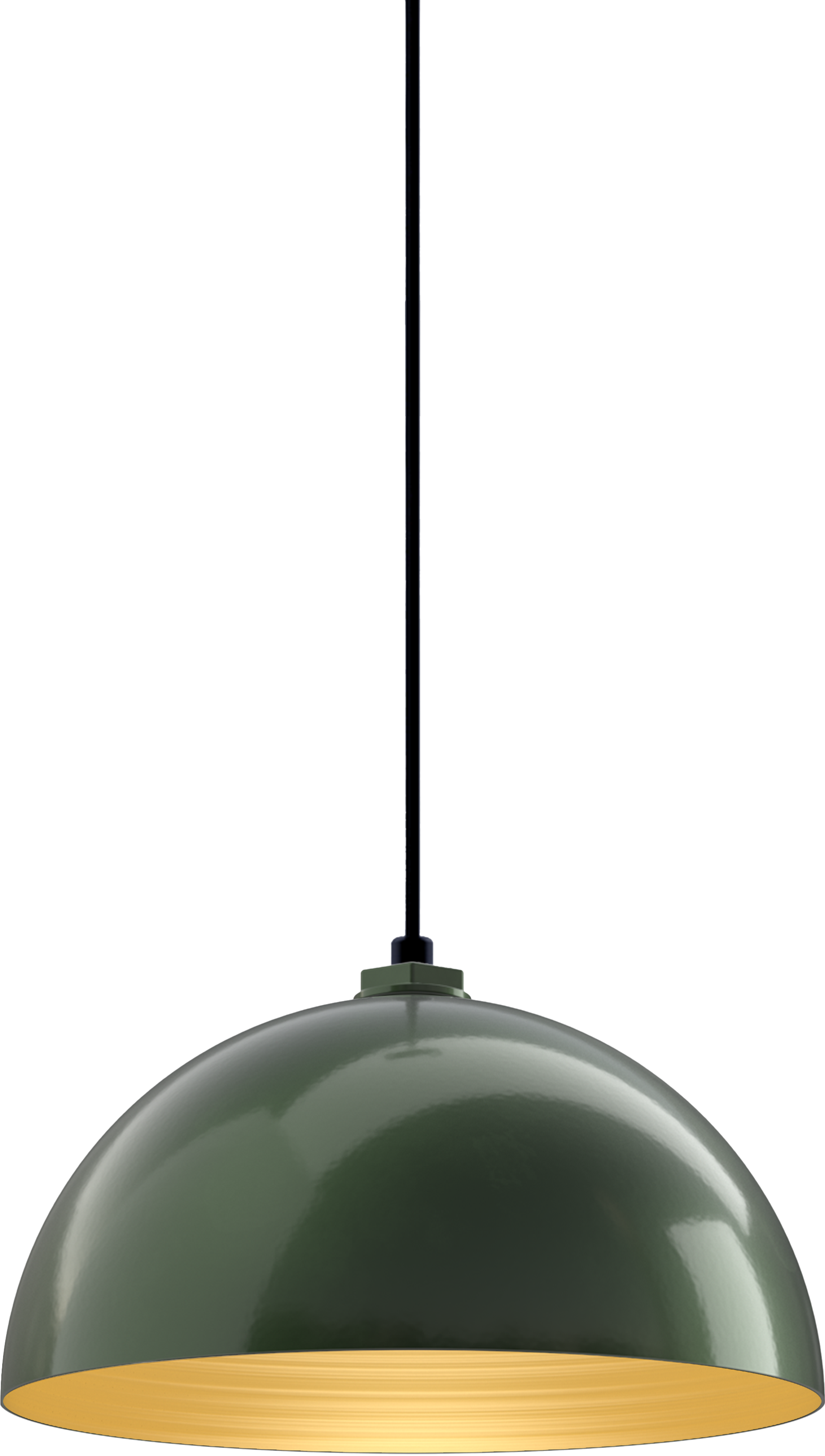 Beverly Color Hunter Green Interior Color Brass with a 4 ft Black Cord