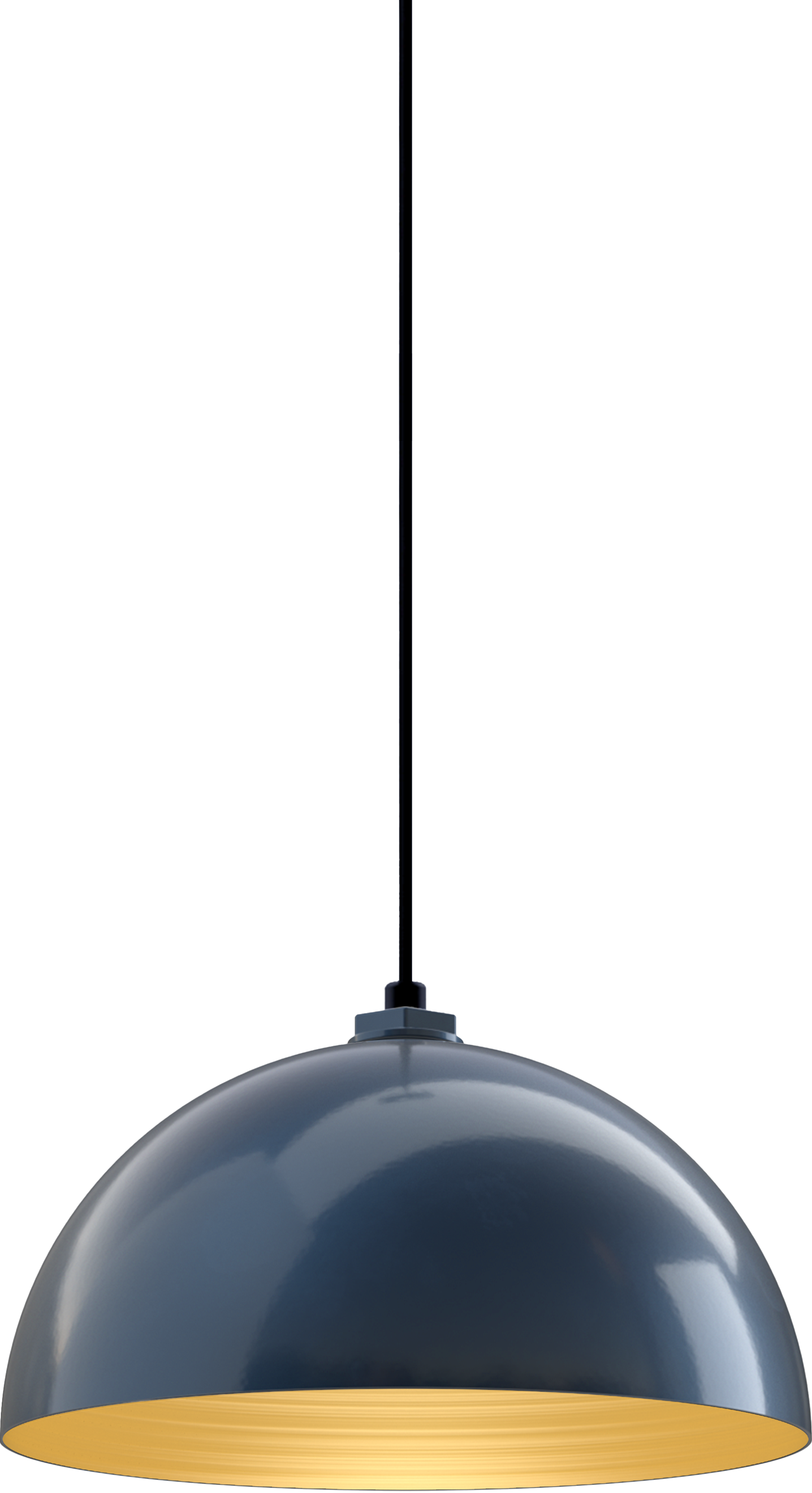 Beverly Color Gray Blue Interior Color Brass with a 4 ft Black Cord