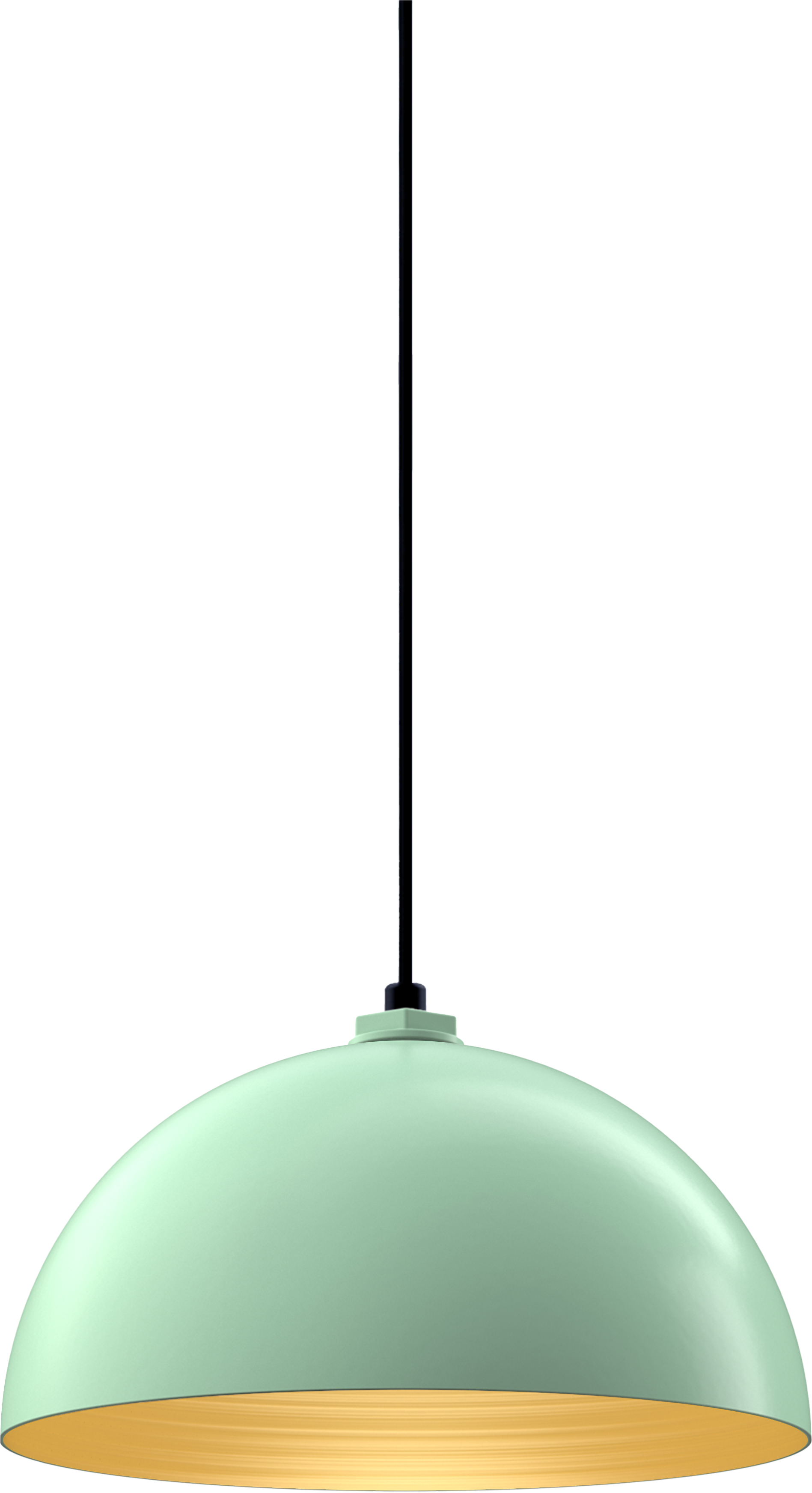 Beverly Color Mint Green Interior Color Brass with a 4 ft Black Cord