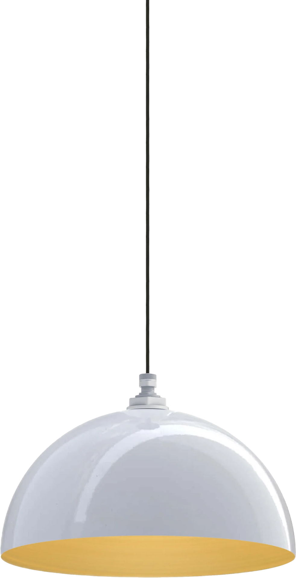 Brentwood Color White Interior Color Brass with a 4-ft-Black-Cloth-Cord