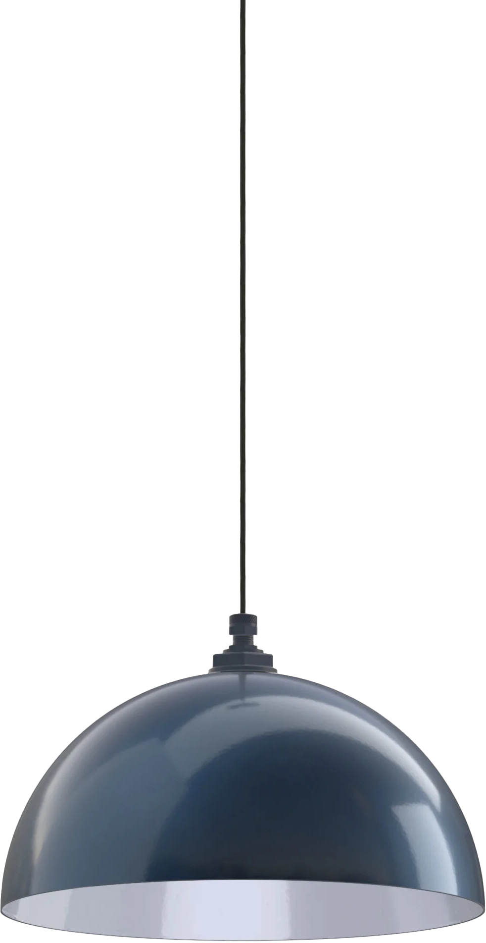 Brentwood Color Gray Blue Interior Color White with a 4-ft-Black-Cloth-Cord