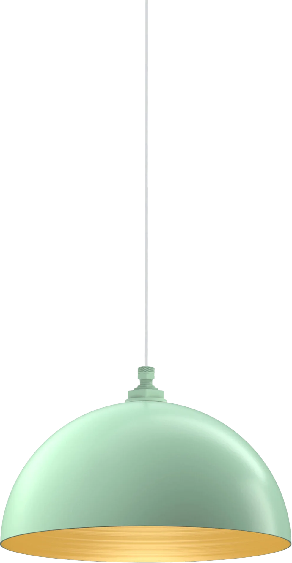Brentwood Color Mint Green Interior Color Brass with a 4 ft White Cloth Cord