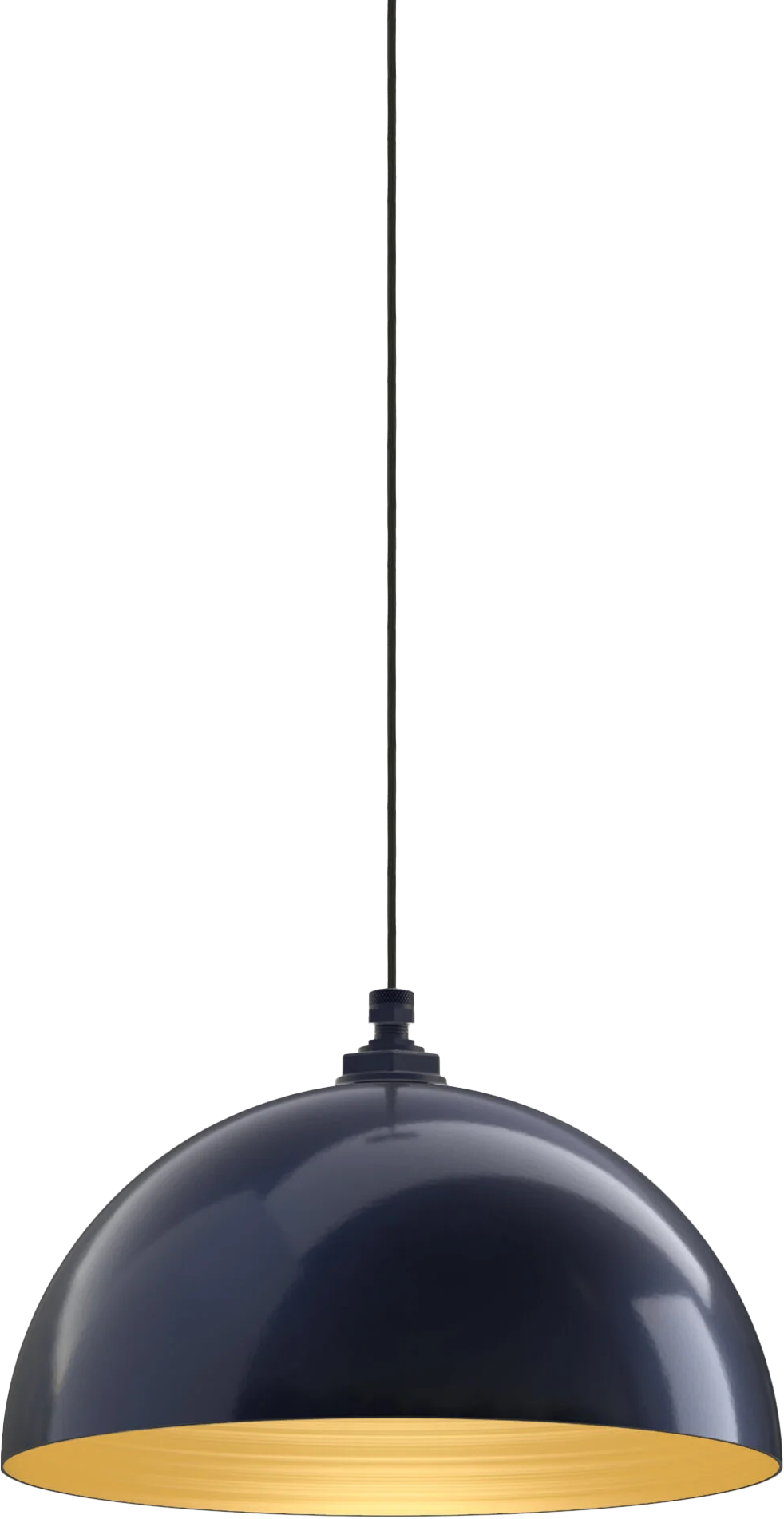 Brentwood Color Navy Blue Interior Color Brass with a 4-ft-Black-Cloth-Cord