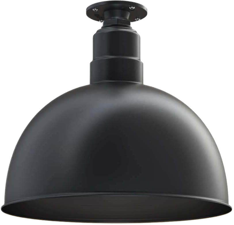 Rose Bowl Color Matte Black Interior Color Matte Black with a Flush Mount