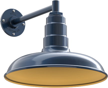 Topanga Color Gray Blue Interior Color Brass with a 11" Straight Arm