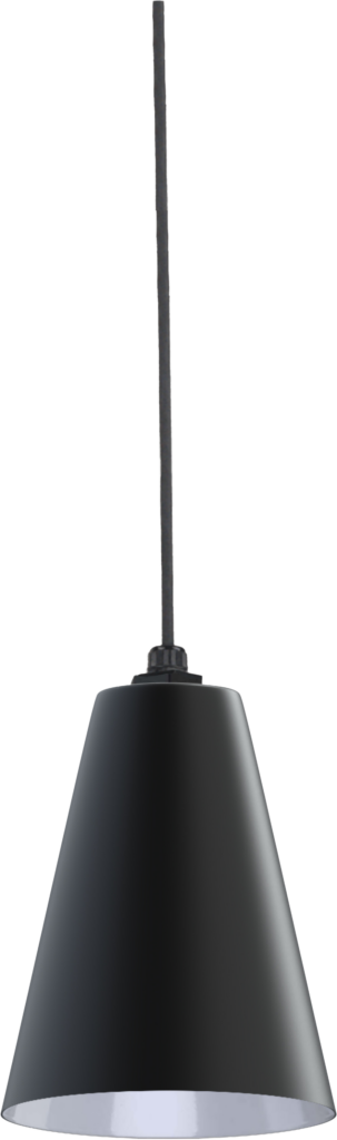 Laurel Color Matte Black Interior Color White with a 4 ft Black Cord