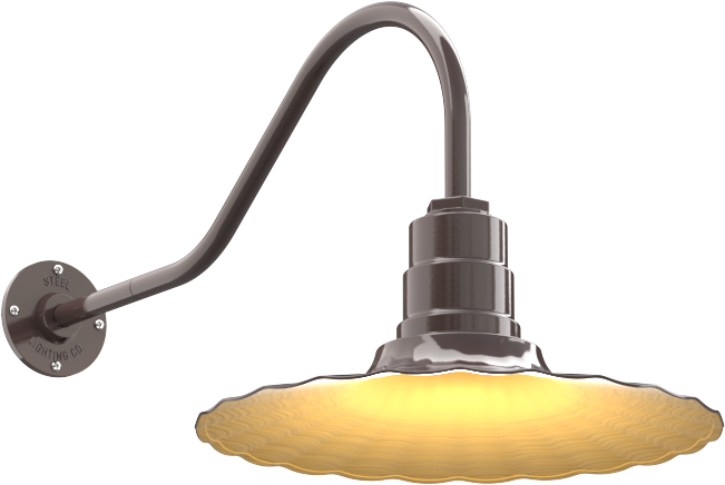 Highland Park Color Dark Bronze Interior Color Brass with a 23" Gooseneck
