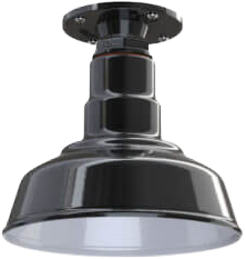 Inglewood Color Black Interior Color White with a Flush Mount