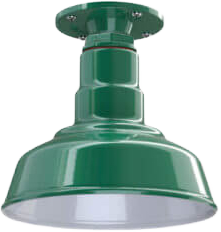 Inglewood Color Green Interior Color White with a Flush Mount