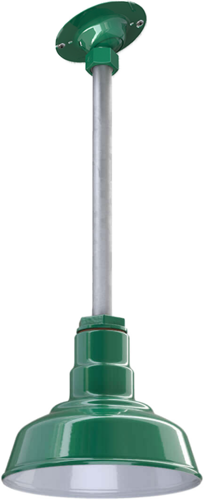 Inglewood Color Green Interior Color White with a 12" Sloped Stem