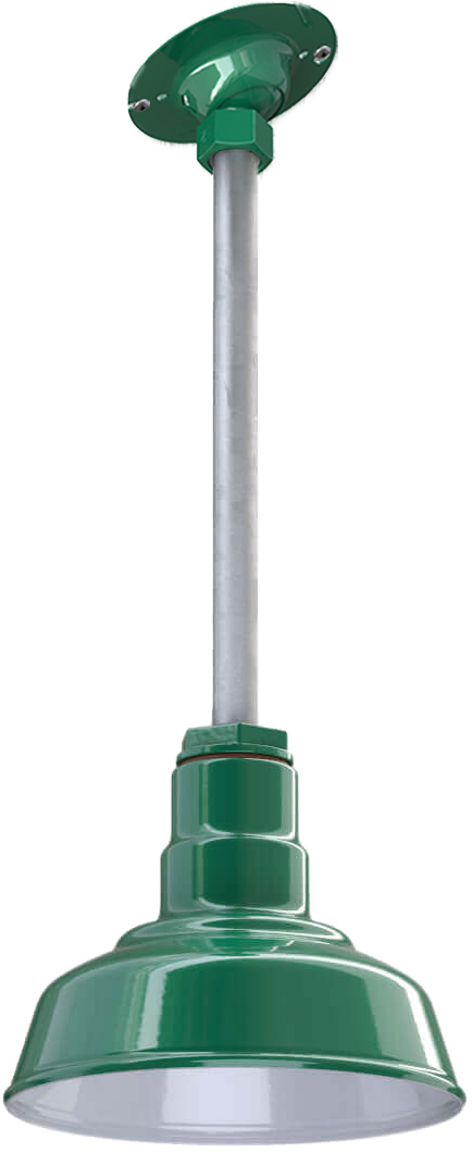 Inglewood Color Green Interior Color White with a 12" Sloped Stem