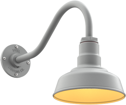 Hawthorne Color Modern Gray Interior Color Brass with a 16" Gooseneck