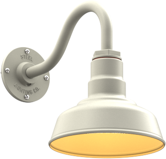 Hawthorne Color Cream Interior Color Brass with a 11" Gooseneck