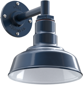 Hawthorne Color Gray Blue Interior Color White with a 6" Straight Arm