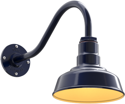 Hawthorne Color Navy Blue Interior Color Brass with a 16" Gooseneck