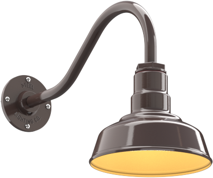 Hawthorne Color Dark Bronze Interior Color Brass with a 16" Gooseneck