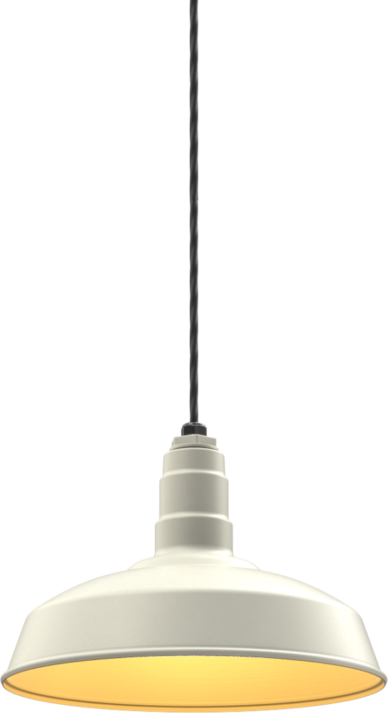 Carson Color Cream Interior Color Brass with a 4 ft Black Cord