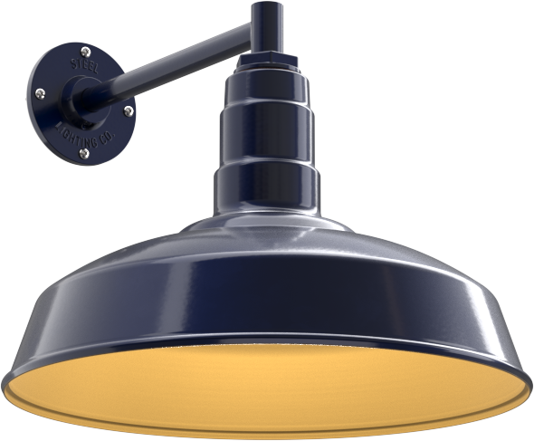 Gardena Color Navy Blue Interior Color Brass with a 11" Straight Arm
