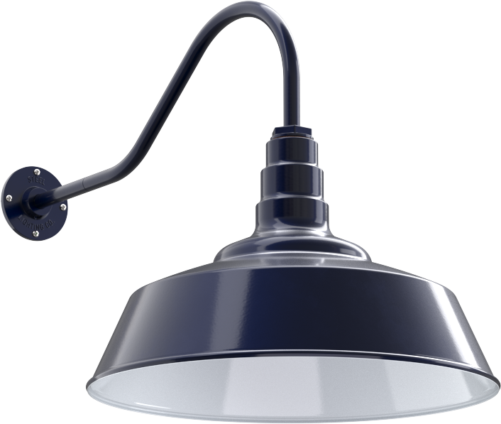 Redondo Color Navy Blue Interior Color White with a 23" Gooseneck
