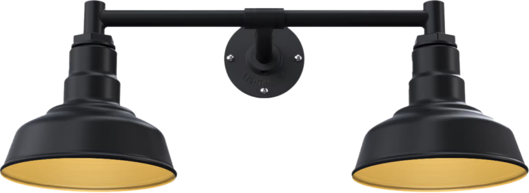 Lawndale Color Matte Black Interior Color Brass with a 27" Width